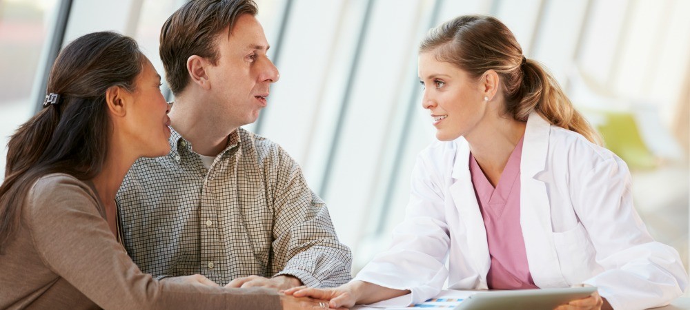 Doctor with patient