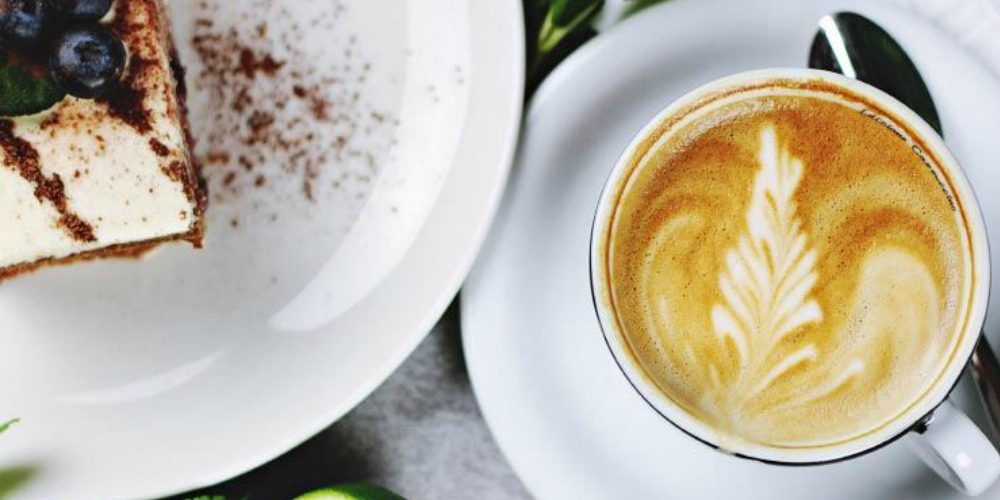 Cappuccino with hot milk and steamed milk foam